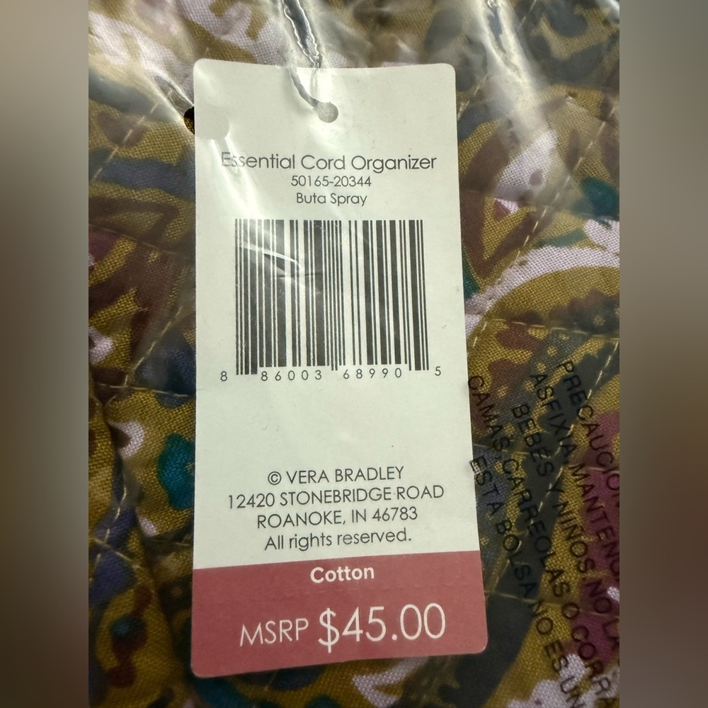 Vera Bradley Cord Organizer in Buta Spray - Picture 4 of 4